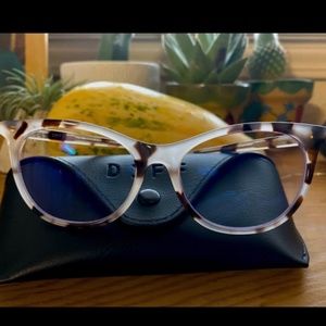DIFF Eyewear Jade Cream Tortoise Blue Light frame